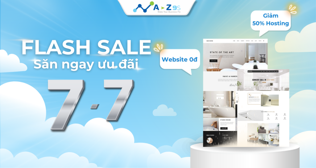 LỄ HỘI ƯU ĐÃI: THIẾT KẾ WEBSITE 0Đ, VOUCHER GIẢM 50% DỊCH VỤ HOSTING