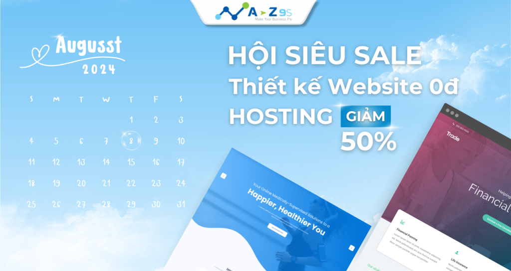 HỘI SIÊU SALE THIẾT KẾ WEBSITE 0Đ & GIẢM 50% GÓI HOSTING